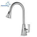 Aquacúbico High Arc Double Many Cartucho de cerámica Gradeta de cocina cuadrada